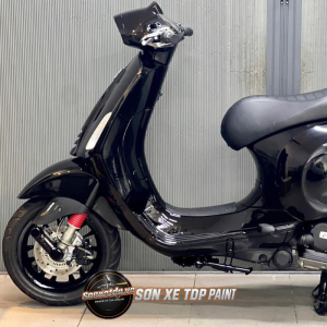 sơn xe vespa màu đen