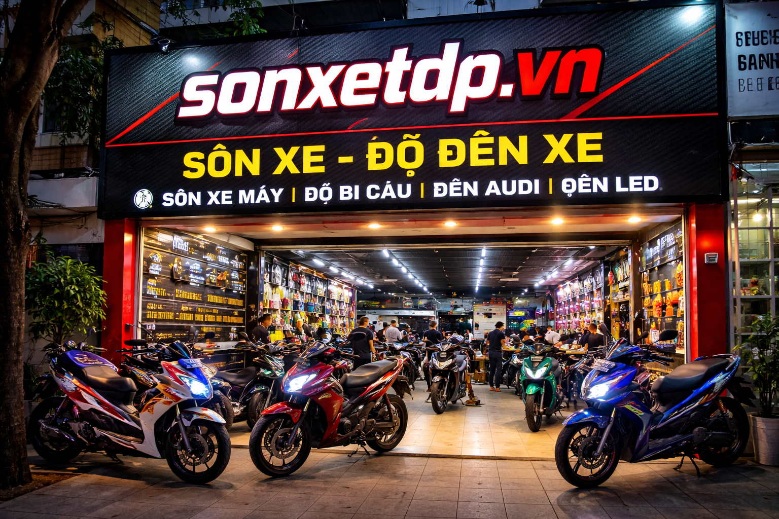 cửa hàng sơn xe tdp ligh